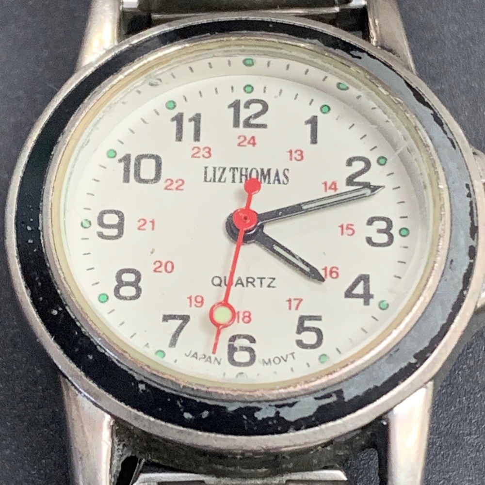 Liz Thomas Womens Quartz Watch Silver Tone Speidel Expansion Band A126-02